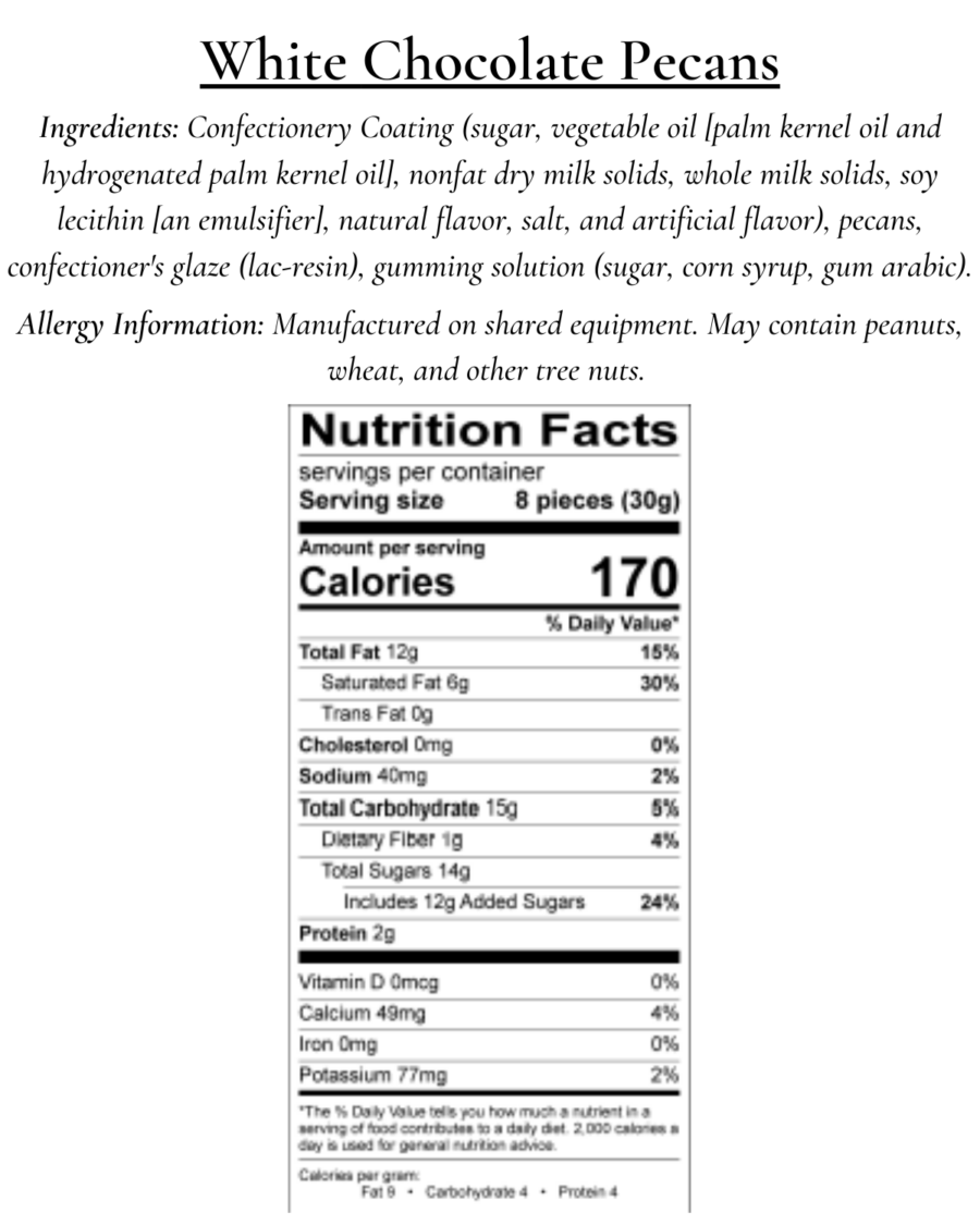 White+Chocolate+Nutrition+Label