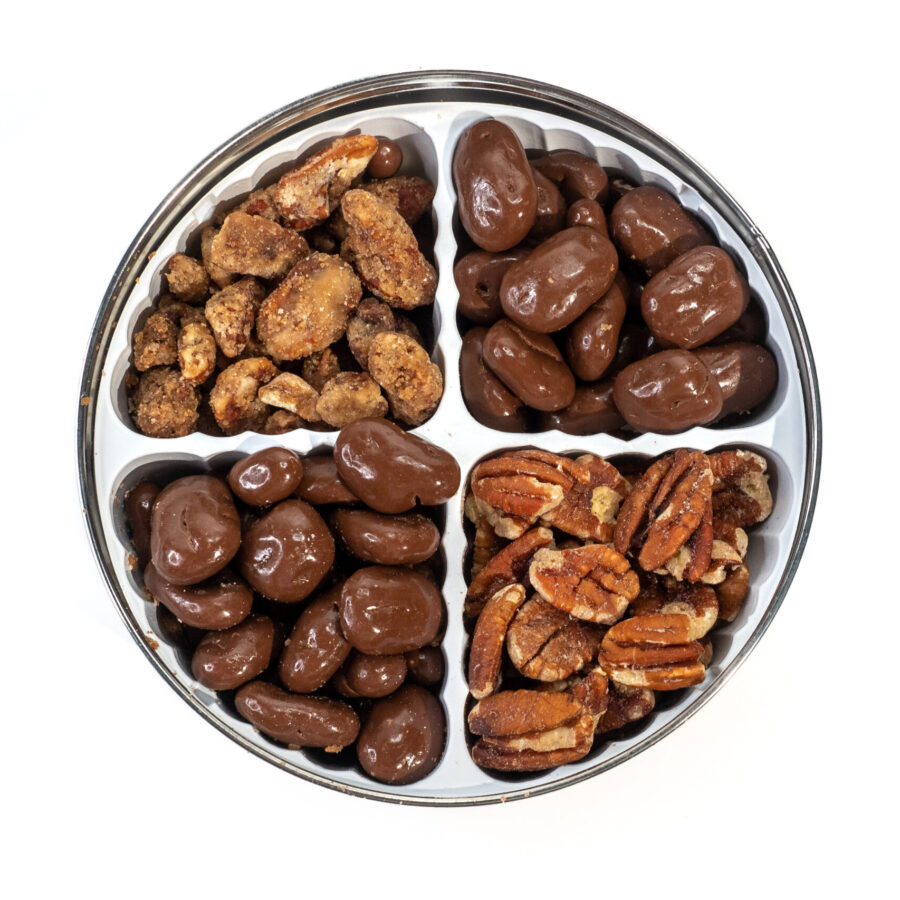 4 Way - Assorted Pecan Gift Tin (3 lbs)