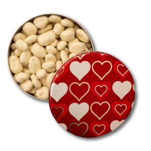 White Chocolate Pecan Halves - Valentine's Tin